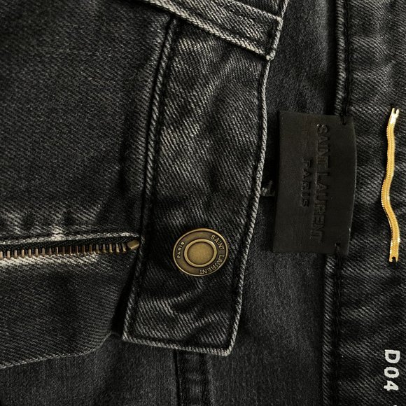 Saint Laurent Faded Skinny High-Rise Stretch-Denim - Picture 2 of 11